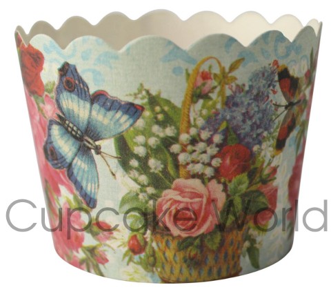 ROBERT GORDON BUTTERFLY & ROSES CUPCAKE BAKING CUPS PETIT x25 ROBERT GORDON BUTTERFLY & ROSES CUPCAKE BAKING CUPS PETIT x25